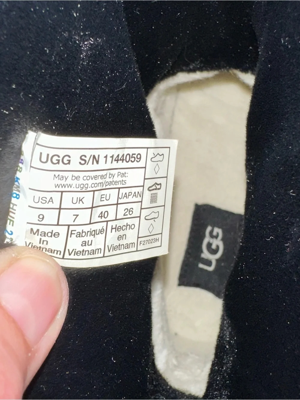 UGG Kids Black Patent Lug-Sole Boots